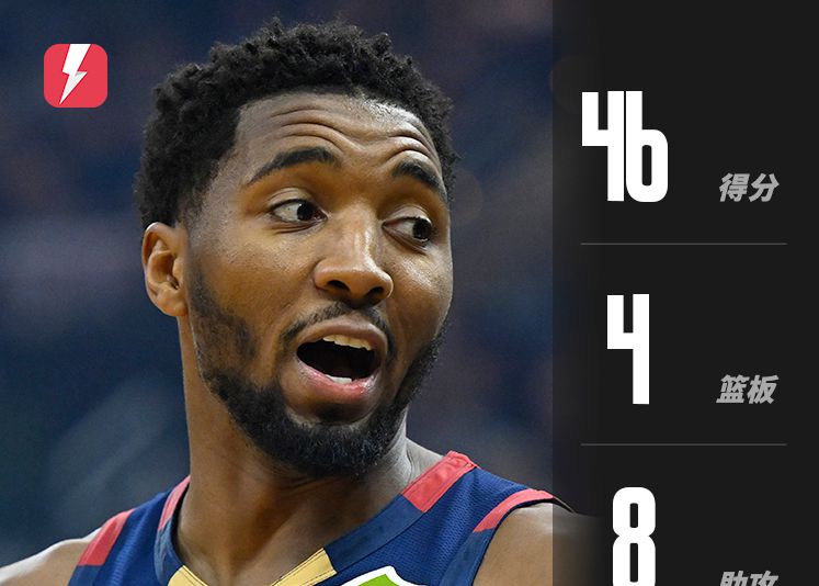 L’état compétitif est chaud ! La star des Cavaliers, Mitchell, a marqué 46 points et 8 passes décisives, un record de la saison !