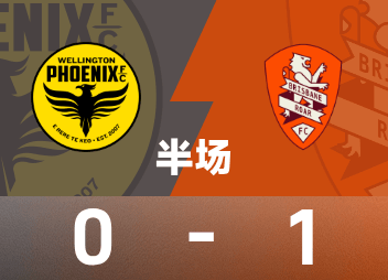 Mi-temps de la A-League : Vidic contre-attaque et marque, Wellington Phoenix temporairement 0-1 Brisbane Roar