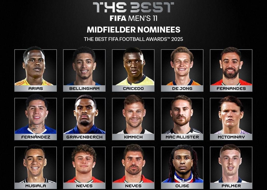 Candidats pour le titre de Meilleur Milieu de terrain FIFA de l'année : Vitinha en tête, avec B Fee et Wirtz sur la liste